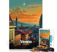 Rompecabezas de 1000s para Adolescentes Paisaje Urbano de Viena al Atardecer diseño de Corte preciso Ideal para desarrollar la Agilidad Mental entretenido Tiempo Libre Ideal