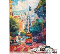 Rompecabezas de 1500 Piezas de San Francisco para Adultos y Adolescentes. Rompecabezas de Madera para Adolescentes. Regalos, Juegos de relajación. 1500 Piezas (85 x 57 cm).