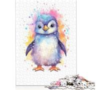 Rompecabezas de 1500 Piezas de un Lindo pingüino bebé para Adultos. Rompecabezas de cartón para Actividades Familiares, Regalos navideños, 1500 Piezas (85 x 57 cm).