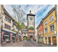 Rompecabezas de 1500 piezas para adultos, 87 x 57 cm, rompecabezas histórico de Schwabentor Friburgo de Brisgovia Alemania