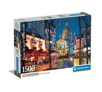 Clementoni Rompecabezas Paris Montmartre 1500 piezas 59,2 x 84,3 cm con póster (31709) para adultos