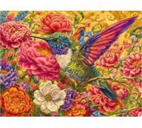 Rompecabezas de 2.000 piezas para adultos - Colibrí colorido - Family Fun Challenge Toys - Rompecabezas de 2.000 piezas para adultos y niños