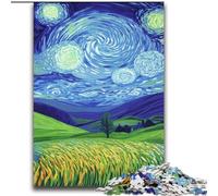 Rompecabezas de 2000 Piezas Campos bajo el Cielo Nocturno para Adultos y Adolescentes Divertido Juego de decoración de Pared, cumpleaños y Navidad (70x100cm)