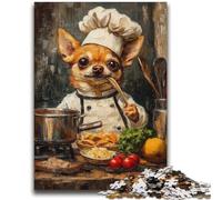Rompecabezas de 2000 Piezas Chihuahua cocinando para Adultos y Adolescentes Un Juego desafiante Ideal para Regalar a Toda la Familia (70x100cm)