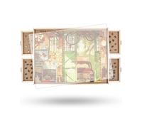 Rompecabezas de 2000 Piezas con cajón y Tapa, 102 x 72,4 cm, Mesa portátil de Madera para Adultos, Lazy Susan, Mesa giratoria para Rompecabezas, mamá