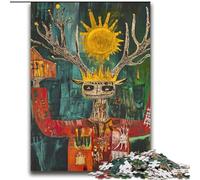 Rompecabezas de 2000 Piezas con Corona de Calavera Estilo Basquiat para Adultos y Adolescentes Interacción Entre Padres e Hijos para Reducir el estrés (70x100cm)