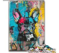 Rompecabezas de 2000 Piezas con Grafiti de Bulldog francés para Adultos y Adolescentes Interacción Entre Padres e Hijos Que Reduce el estrés 70x100cm