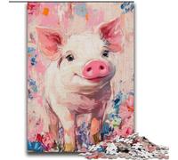 Rompecabezas de 2000 Piezas con Pintura al óleo de Cerdo, Ideal para Pasar el rato en casa, con póster y Hoja de Trivia a Juego (70x100cm)