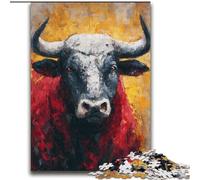 Rompecabezas de 2000 Piezas con Pintura al óleo de un Toro para Adultos y Adolescentes Interacción Entre Padres e Hijos Que Reduce el estrés (70x100cm)