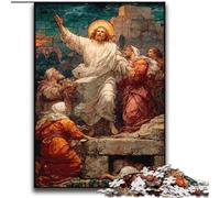 Rompecabezas de 2000 Piezas con vidrieras de Jesús Que Ayuda a ejercitar el Cerebro, Juguetes adictivos para Cultivar la Paciencia, decoración, 70x100cm