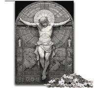 Rompecabezas de 2000 Piezas con vidrieras de Jesús Que Ayuda a ejercitar el Cerebro, Juguetes adictivos para Cultivar la Paciencia, decoración, 70x100cm