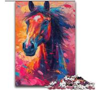 Rompecabezas de 2000 Piezas de Caballos Coloridos para Adolescentes, un desafío difícil y antiestrés para la decoración del hogar para Mayores de 14 años (70x100cm)