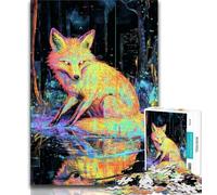 Rompecabezas de 2000 Piezas de Fantasy Fox para Adultos, Juegos Familiares desafiantes, Juguetes de Bricolaje para decoración de Pared del hogar,70x100cm