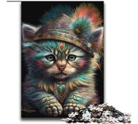 Rompecabezas de 2000 Piezas de Gato Guerrero Indio para Adultos, Ideal para la interacción Entre Padres e Hijos y para Reducir el estrés (70x100cm)