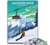 Rompecabezas de 2000 Piezas de Jackson Hole Travel Art para Adolescentes, Ideal para Noches de Juegos, Juguete Colorido para el hogar, 2000 Piezas (70x100cm)