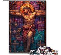 Rompecabezas de 2000 Piezas de Jesús con vitrales para Adultos y Adolescentes Juego desafiante y Familiar para Padres e Hijos 70x100cm