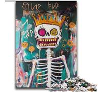 Rompecabezas de 2000 Piezas de la Calavera del Rey Estilo Basquiat para Adultos y Adolescentes, colección de Artistas, Juego Intelectual, Bellas Artes (70x100cm)