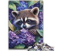 Rompecabezas de 2000 Piezas de Lavanda y Mapache para Adolescentes, Ideal para armar en casa, Regalo de cumpleaños o de Viaje (70x100cm)