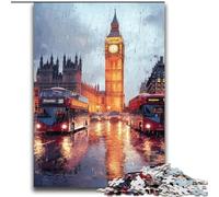 Rompecabezas de 2000 Piezas del Big Ben de Londres para Adultos y Adolescentes Ideal para Pasar Las Vacaciones en casa, aliviar el estrés y fomentar el Amor en Pareja (70x100cm)