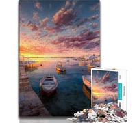 Rompecabezas de 2000 Piezas El Puerto al Atardecer para Adultos, Regalos, Juegos educativos, decoración del hogar, Regalo para Toda la Familia, 70x100cm