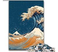 Rompecabezas de 2000 Piezas Estilo japonés con Ondas Que ayudan al Cerebro a ejercitarlo, Juguetes adictivos para Cultivar la Paciencia, decoración, 70x100cm