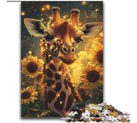 Rompecabezas de 2000 Piezas Jirafa y Flores para Adultos y Adolescentes Juego desafiante y Familiar Colección de Artistas Bellas Artes para Mayores de 14 años (70x100cm)
