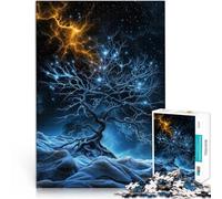 Rompecabezas de 2000 Piezas para Adolescentes Árbol místico con relámpagos Hecho de Papel,para Mayores de 14 años Juego práctico Regalos difíciles y difíciles para Mujeres y Hombres。tamaño:70x100cm