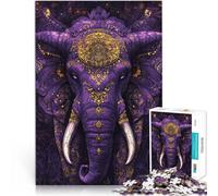 Rompecabezas de 2000 Piezas para Adolescentes Arte del Rey Elefante Juegos Divertidos con Piezas de Formas aleatorias Que se entrelazan Completamente 70x100cm