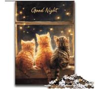 Rompecabezas de 2000 Piezas para Adolescentes Buenas Noches Kitty, desafiante Pero Divertido y Gracioso, con póster y Hoja de Trivia a Juego, 70x100cm