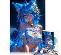 Rompecabezas de 2000 Piezas para Adolescentes Chica de Anime Blue Foxy Juegos Divertidos con Piezas de Formas aleatorias Que se entrelazan Completamente 70x100cm