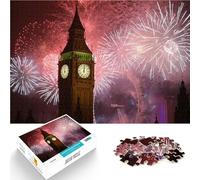 Rompecabezas de 2000 Piezas para Adolescentes Ciudad de Viajes del Big Ben de Londres Hecho de cartón para Mayores de 14 años Juego Educativo de Aprendizaje Mejorar el Amor Entre Parejas