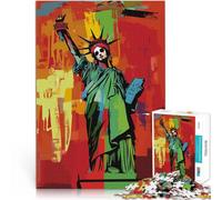 Rompecabezas de 2000 Piezas para Adolescentes Cráneo de la Estatua de la Libertad Difícil Difícil Regalo de Obra de Arte 70x100cm