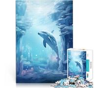 Rompecabezas de 2000 Piezas para Adolescentes Delfín en el Mundo de Hielo Juego Familiar para y Lista de Deseos con Papá Noel 70x100cm