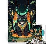 Rompecabezas de 2000 Piezas para Adolescentes Dibujando Gato con Flores Juego de Preguntas Juego Educativo para cumpleaños y Navidad. 70x100cm