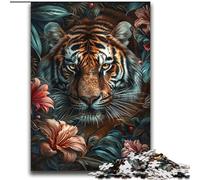 Rompecabezas de 2000 Piezas para Adolescentes, diseño de Flores y Tigres, desafiantes Juegos Familiares, Juguete de Bricolaje para decoración de Pared del hogar, Regalos de 70x100cm