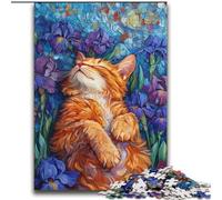 Rompecabezas de 2000 Piezas para Adolescentes, diseño de Gato Entre Flores, Juguetes educativos, decoración única para el hogar y Regalos para Mayores de 14 años, 70x100cm