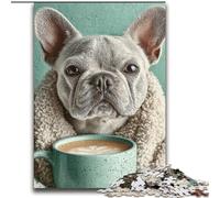 Rompecabezas de 2000 Piezas para Adolescentes, diseño de Pug Tomando café, Juego Familiar, antiestrés, desafío difícil, colección de Artistas, Bellas Artes, 70x100cm