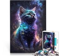 Rompecabezas de 2000 Piezas para Adolescentes Gatito Espacial cósmico Actividad Familiar Cada Pieza es única: un desafiante y Divertido Juego Familiar 70x100cm