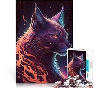 Rompecabezas de 2000 Piezas para Adolescentes Gato Lince Adorable Hecho de cartón para Mayores de 14 años Análisis y lógica Regalos de cumpleaños tamaño：70x100cm