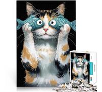 Rompecabezas de 2000 Piezas para Adolescentes Gato Meme Juguetes de Juego para Regalo Familiar Decoración artística del hogar 70x100cm