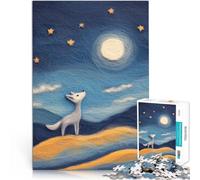 Rompecabezas de 2000 Piezas para Adolescentes Lobo bajo la Luna Juguete de desafío de Juego Educativo para la decoración del hogar 70x100cm
