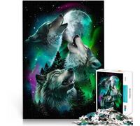 Rompecabezas de 2000 Piezas para Adolescentes Lobos aulladores Juego desafiante y Juego Familiar Mejorar el Amor Entre Parejas 70x100cm