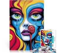 Rompecabezas de 2000 Piezas para Adolescentes Mujer psicodélica Surrealista Juego Educativo Familiar para la decoración del hogar 70x100cm