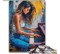 Rompecabezas de 2000 Piezas para Adolescentes, Mujer Tocando el Piano, diversión Familiar, Actividades en casa, Regalo de cumpleaños, Regalos de Viaje, para niños de 14 años y más, 70x100cm