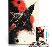 Rompecabezas de 2000 Piezas para Adolescentes Nave Espacial en la Nebulosa Roja Difícil Difícil Decoración del hogar 70x100cm