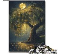 Rompecabezas de 2000 Piezas para Adolescentes, Regalo de Willow Tree Under The Moon, para Juego Educativo, desafío, Juguete, colección de Artistas, Bellas Artes, 70x100cm