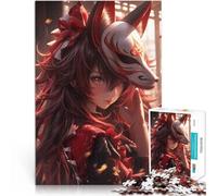 Rompecabezas de 2000 Piezas para Adolescentes Samurái Chica Zorro Desafío difícil para aliviar el estrés Buen Regalo 70x100cm