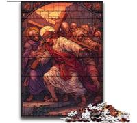 Rompecabezas de 2000 Piezas para Adolescentes, vidrieras de Jesús, Juegos educativos, decoración del hogar, colección de Artistas, Bellas Artes, 70x100cm