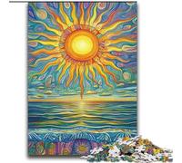 Rompecabezas de 2000 Piezas para Adolescentes y Adultos: Amanecer sobre el océano, Vacaciones en casa, con póster y Hoja de Trivia a Juego (70x100cm)