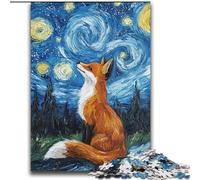Rompecabezas de 2000 Piezas para Adolescentes y Adultos, diseño de Zorro Nocturno, Apto para Mayores de 14 años, Juego Educativo, Regalo de cumpleaños, 70x100cm